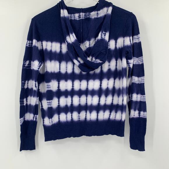 2/$30 AQUA Brand Tie Dye Pullover Size S Blue Hooded Hoodie Thin Lightweight - Picture 6 of 7